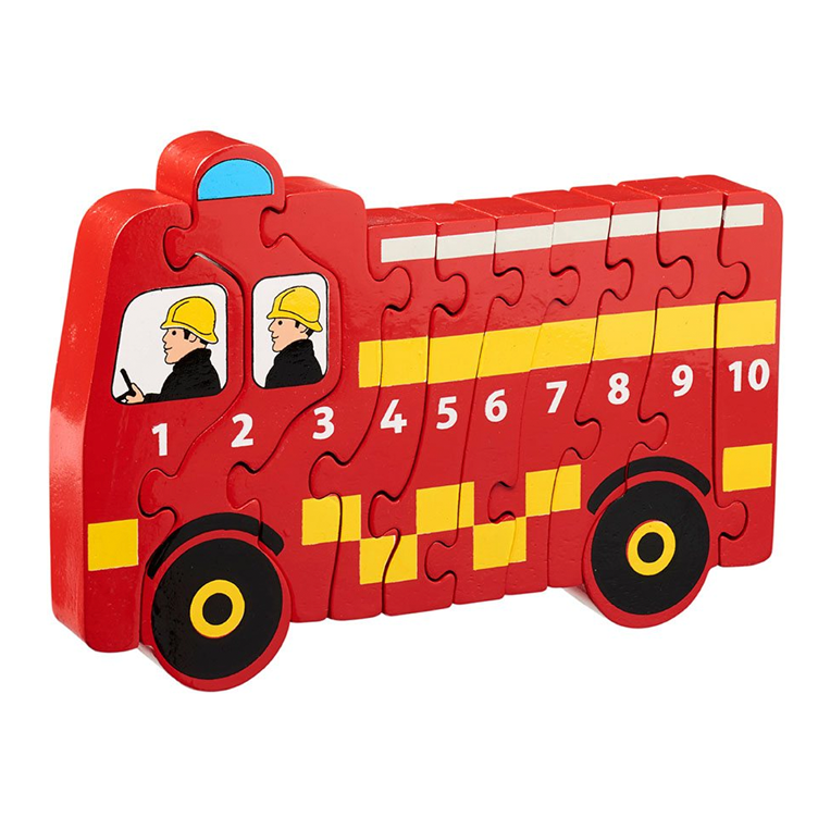 1-10 Puzzle Feuerwehrauto