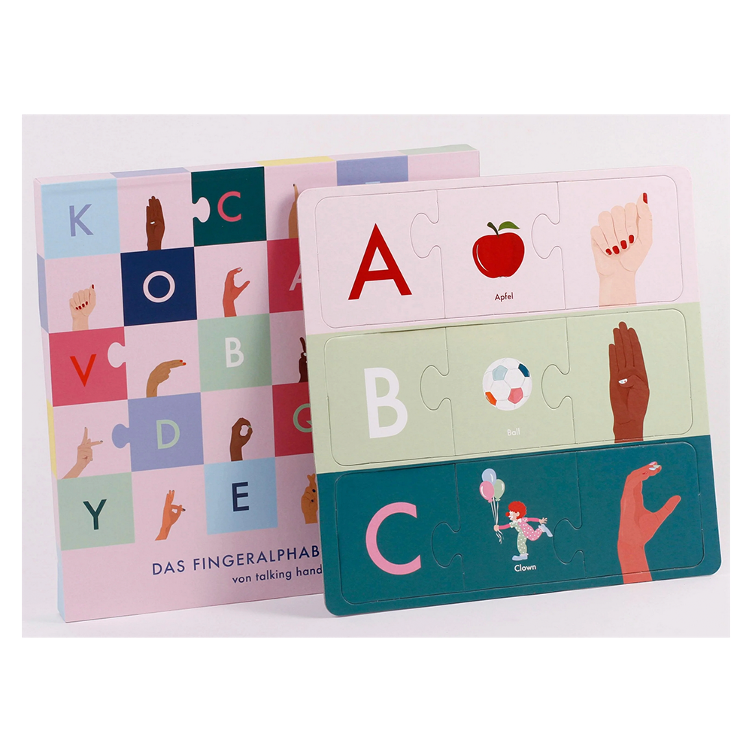 Puzzle Fingeralphabet und ABC
