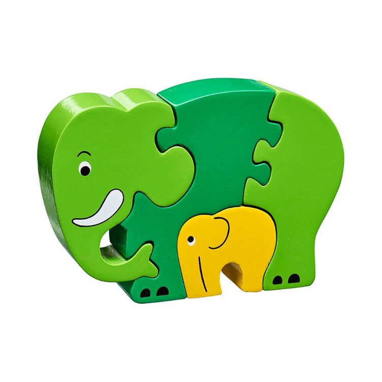 Puzzle Elefant grün