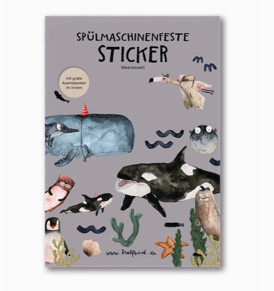 Spülmaschinenfeste Sticker Meereswelt