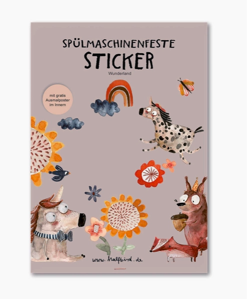 Spülmaschinenfeste Sticker Wunderland