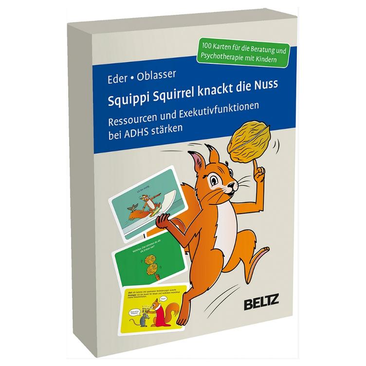 Squippi Squirrel knackt die Nuss