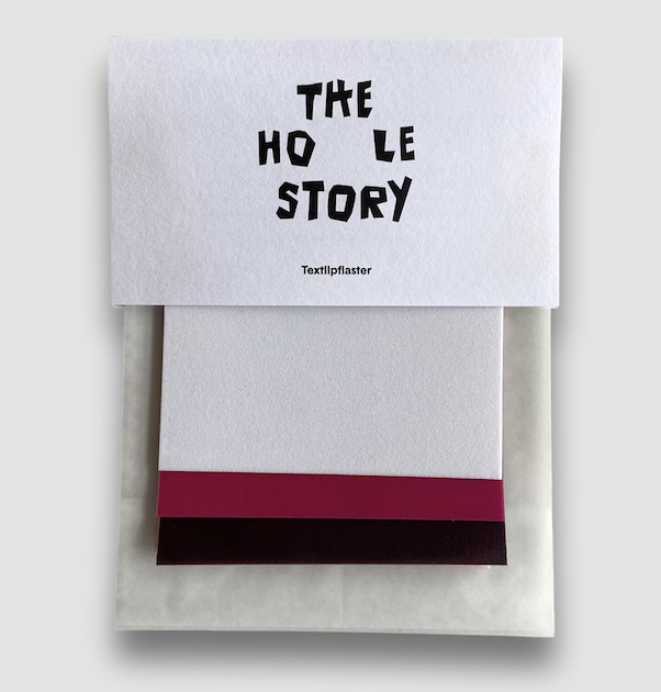 Textilpflaster - 3 Bögen bordeaux, pink, weiss