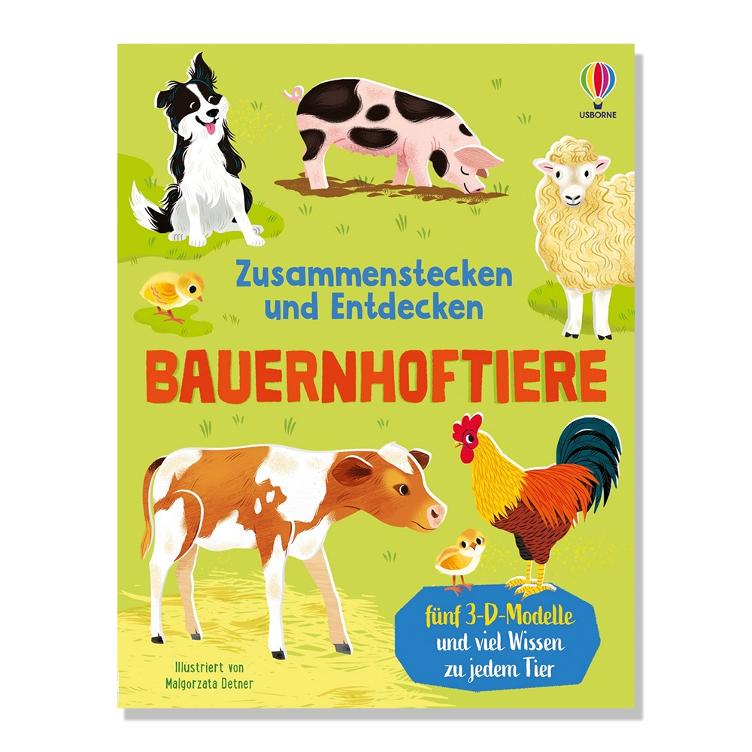 Zusammenstecken und Entdecken: Bauernhoftiere