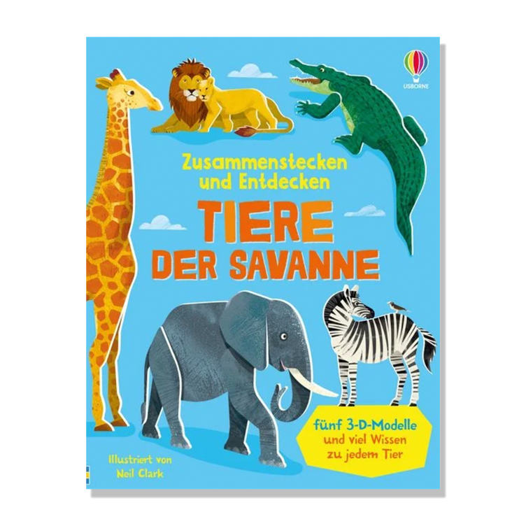 Zusammenstecken und Entdecken: Tiere der Savanne